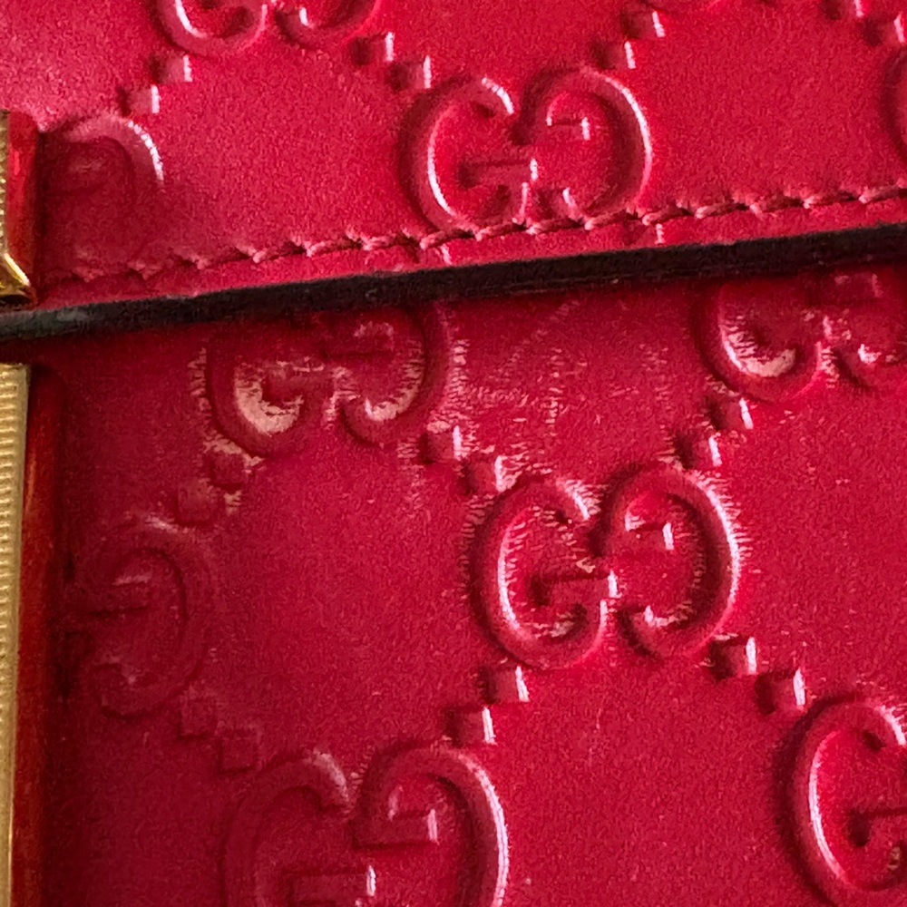 Gucci Padlock chain two way guccissima red leather bag - Picture 10 of 15